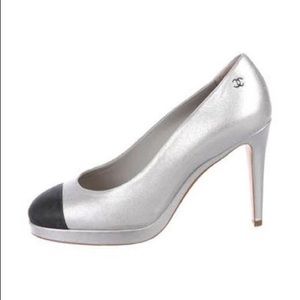 CHANEL Silver Heels